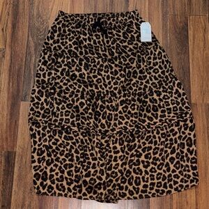 Time and Tru Leopard Print Maxi Skirt